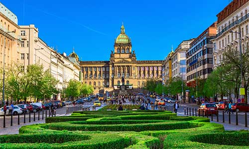 Wenceslas Square in Prague Image showing Wenceslas Square in Prague