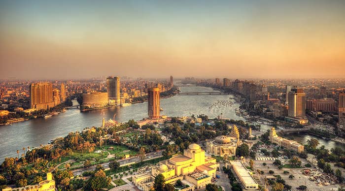 Cairo, Egypt The city skyline of cairo the main airport for egypt
