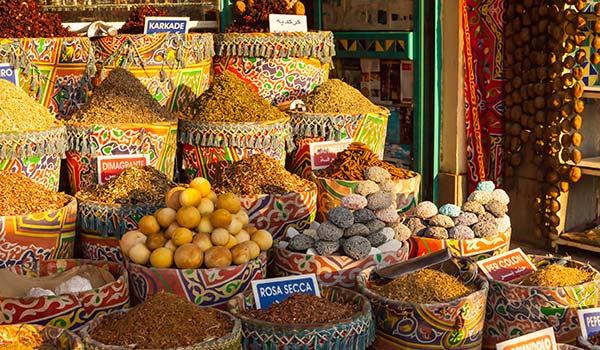Spice market in Cairo, Egypt traditional spice market in egypt selling food for egyptian cooking