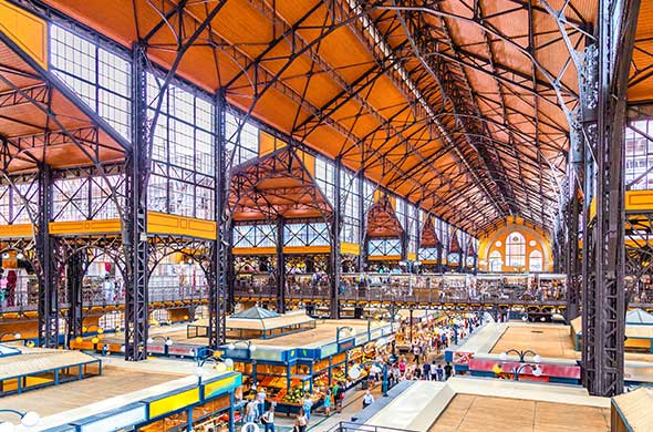 Budapest Central Market an image of the Central Market in Budapest