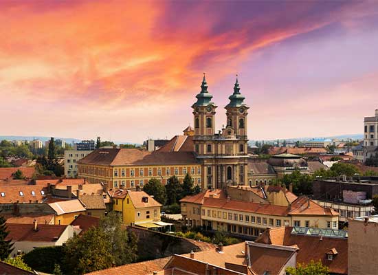 Image showing an aerial view of Eger in Hungary