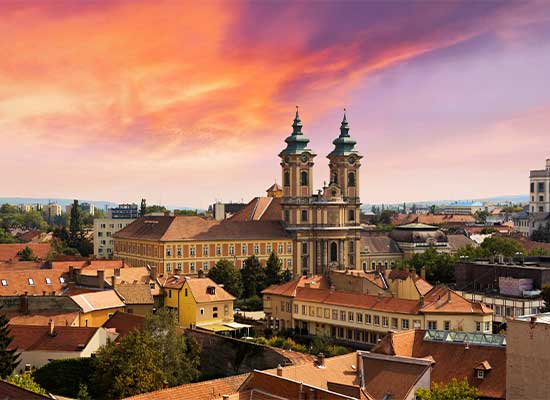 Eger Image showing an aerial view of Eger in Hungary