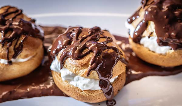 Bolludagur in Iceland bolla and bolludagur pastries with cream and chocolate in iceland
