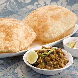 food to taste in india is chole bhature
