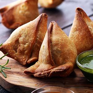 deep fried samosas in india are a favourite street food snack