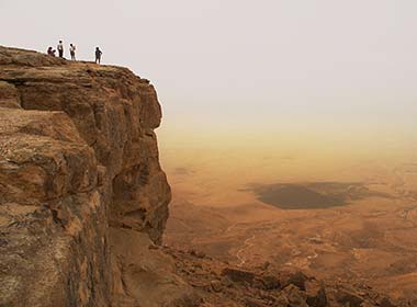 cliff over ramon crater israel