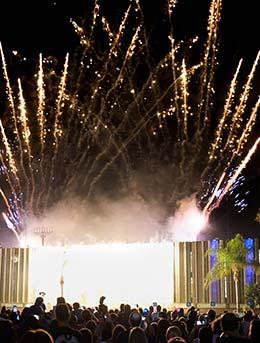 Jerusalem Day fireworks at Jerusalem Day festival israel