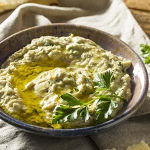 baba ganoush a traditional aubergine dip in israel