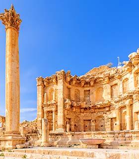 Roman Ruin in Jerash, Jordan roman ruins in jerash jordan