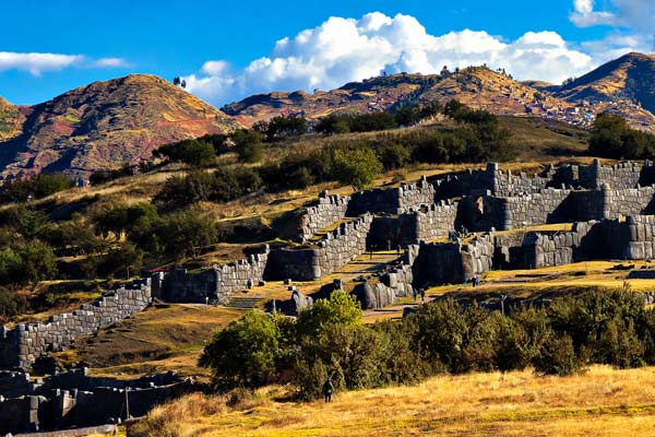 one of the more famous landmarks in cusco is the ruins above the city which allow for an easy excursion tour which is in waling distance