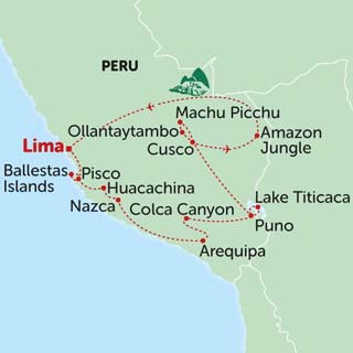 Explore Peru on our Andes and amazon adventure holiday group tour and visit machu picchu on a day trek