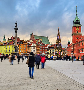 Culture, religion and etiquette in Poland people walking in a street in warsaw poland