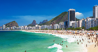 Copacabana beach in Rio de Janeiro, Brazil, South America tours
