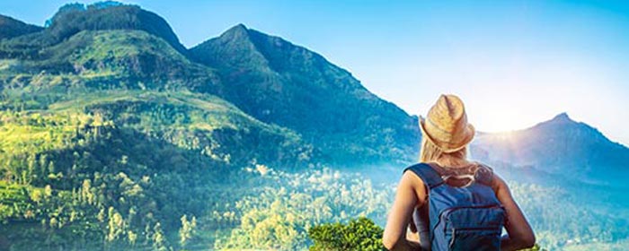 Christmas Holiday in Sri Lanka. Travel photo of Nuwara Eliya mountain peaks with a solo tourist on holiday with Tucan Travel Nuwara Eliya travel holiday photo through Christmas holiday in Sri Lanka on a holiday tour with Tucan Travel