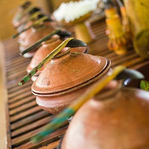 Pittu a coconut dish most have for desert in Sri Lanka