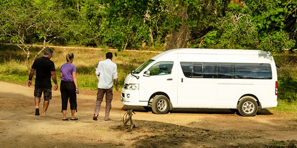 Private vehicle touring with a travel group to The Lotus Bath, Polonnaruwa adventure trip using a private vehicle whilst travelling around sri lanka