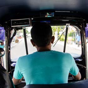 Tuk-tuks are a fast and cheap way to get around in sri lanka