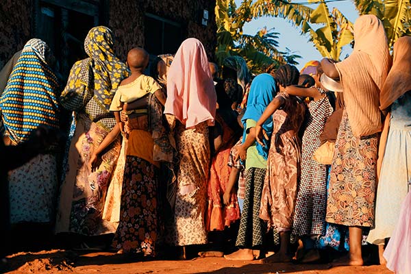 Mwaka Kogwa Festival, Tanzania group of african women at the mwaka kogwa festival in tanzania