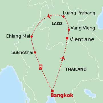 Laos and Thailand Highlights holiday package trip in south east asia where you will be in awe of your surroundings as your travel this amazing region