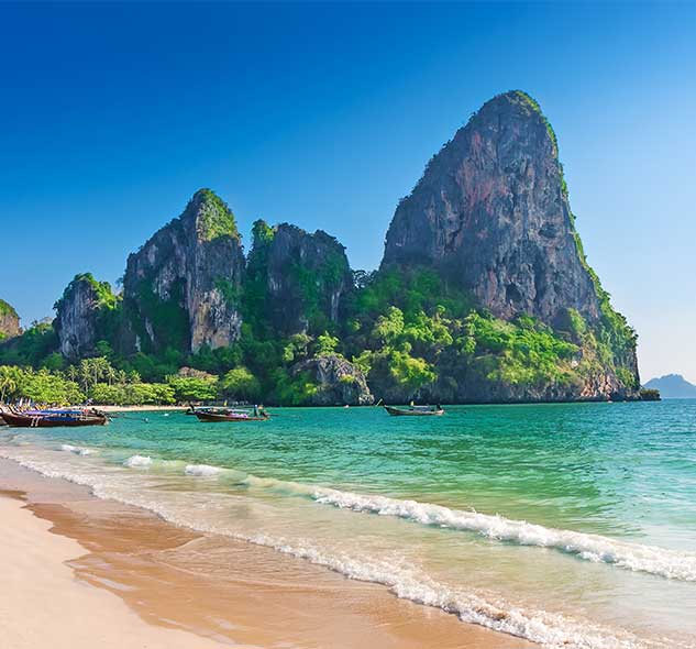 Railay Beach, Thailand Railay Beach is one of the most popular in Thailand