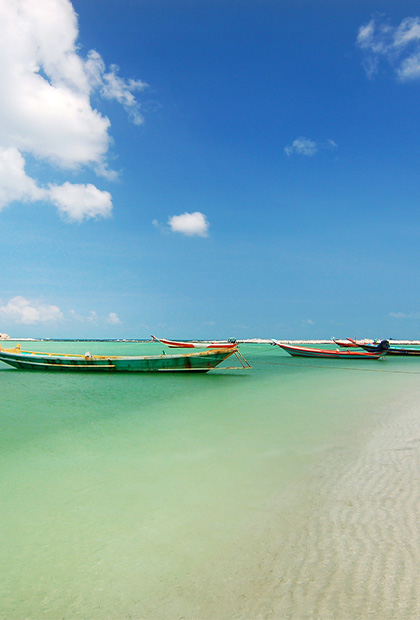 A beach on Phuket Island in Thailand a beautiful sunny day on the beaches of Thailand