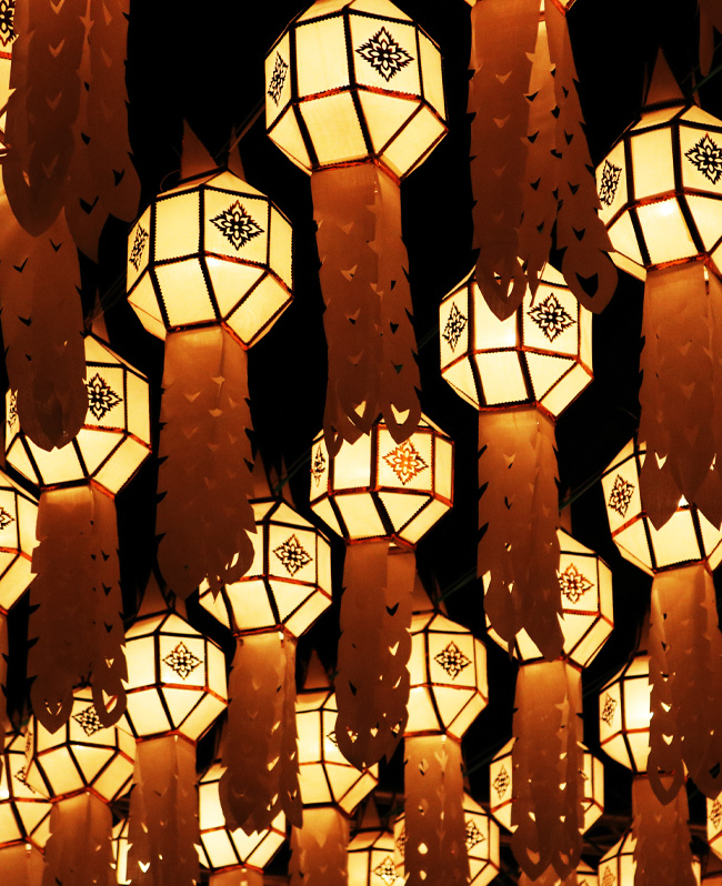 Traditional Thai anterns See Chiang Mai at its most magnificent during the lantern festival of Loy Krathong