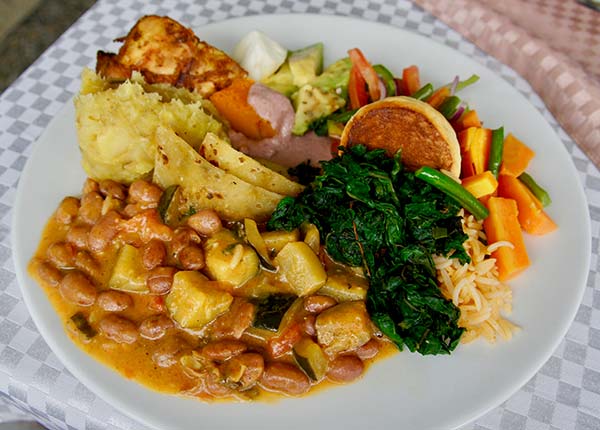 Food and drink in Uganda plate of traditional ugandan food