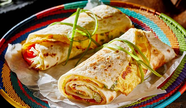 Rolex rolex a popular food in uganda made from chapati and omelette