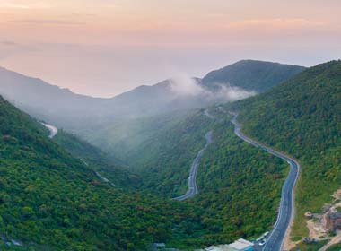 Holiday tourist photo of Hai Van Pass is one of the most beautiful mountain passes in Vietnam