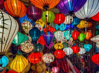 Hoi An is famous for its lantern festivals and at night is a real treat