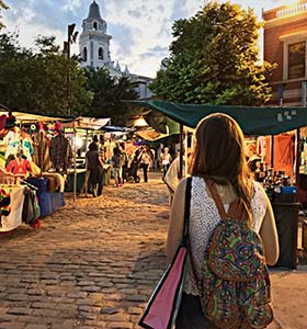 Solo female shopping in Argentina solo female traveller shopping at a market in argentina
