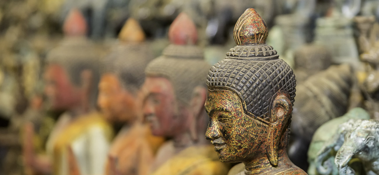 Browse the Old Market for authentic Cambodian artefacts