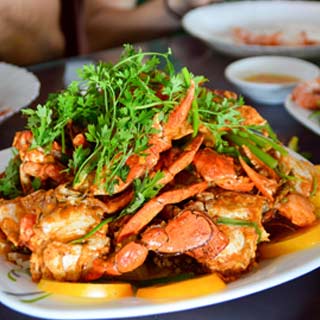 Stir-fried crab stir fried crab is a common dish found in Kampot or Kep