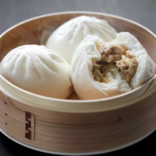 Pork steamed buns steamed pork buns from a street vendor in siem reap, cambodia