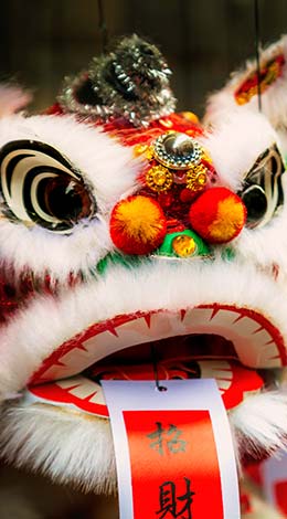 Shogatsu, Japan colourful traditional chinese dragons in shogatsu japan for new years