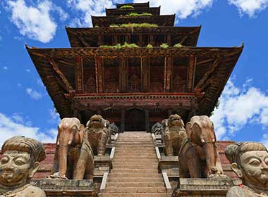 visit one of the many Unesco sites in Bhaktapur in Nepal near Kathmandu