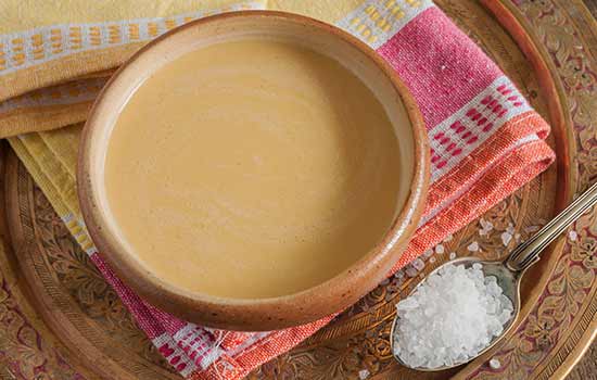 Tibetan yak butter tea Tibetan yak butter tea or po cha a blend of black tea with butter milk and salt