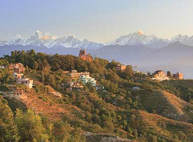 the town of Nagarkot in the hills of Neapl has some of the most amazing views over the mountains ranges