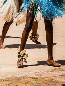 The Royal Reed Dance, South Africa legs of people dancing at the royal reed dance in south africa