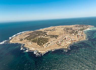 view of robben island cape town south africa