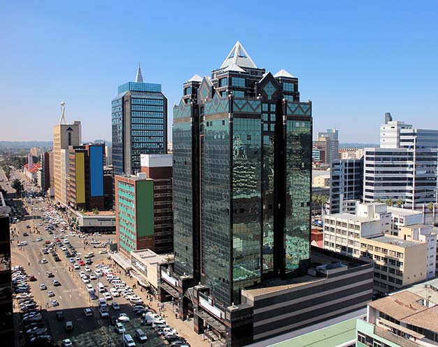 view overlooking the capital city of zimbabwe, Harare