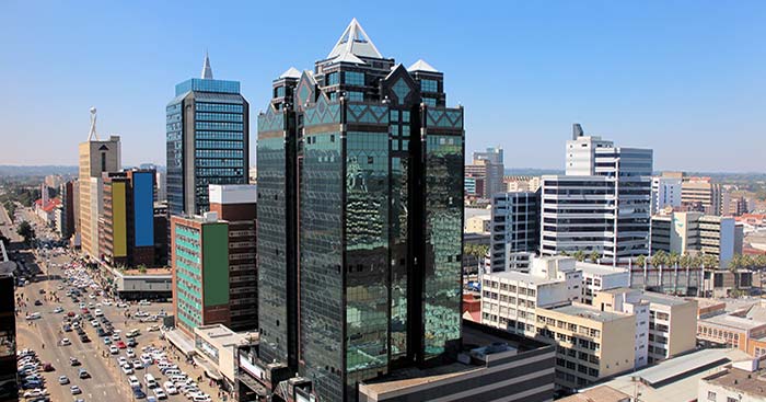 view of skyscrapers and buildings in Harare zimbabwes capital city