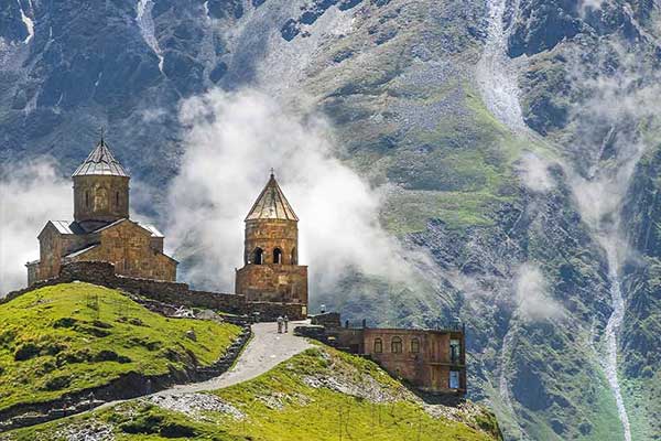 Gergeti Church in Georgia Image of the gergeti church in Georgia