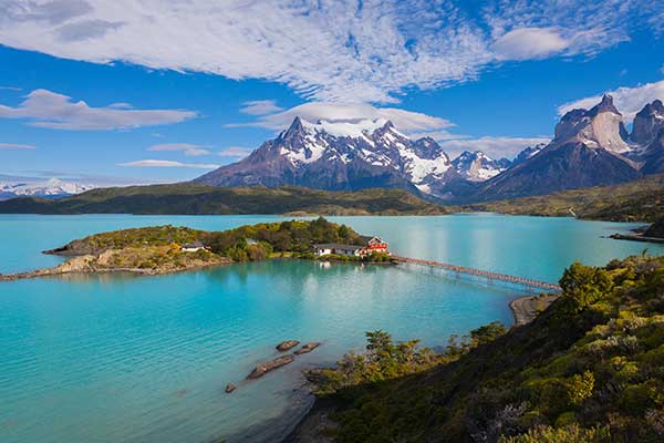 Torres del Paine National Park, Patagonia Image of the landscape of Torres del Paine National Park in Patagonia with mountains and lakes