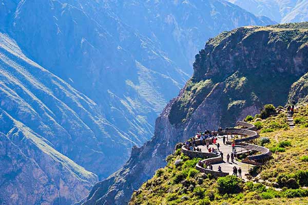 view of Colca Canyon in Peru