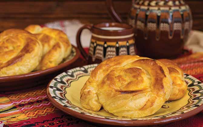 Traditional Bulgarian homemade banitsa spiral phyllo pastry with cheese what is the best food in eastern europe a banitsa in sofia bulgaria