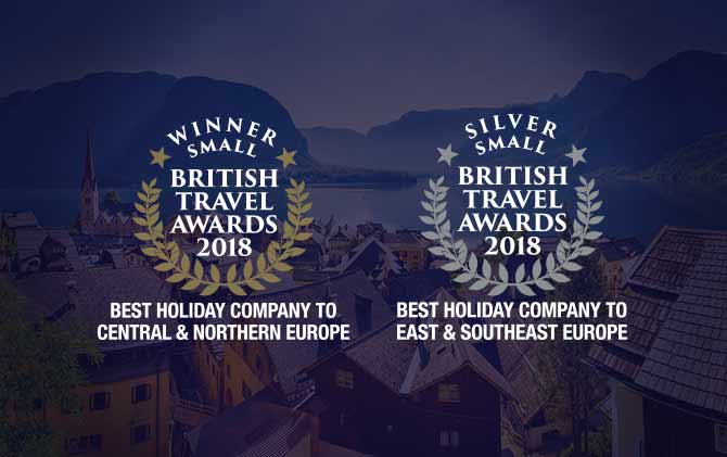 Tucan Travel awards for 'best holiday company to central and northern europe, and best holiday company to east and south-east europe