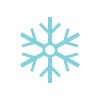 seasons in europe, icon for winter of blue snowflake