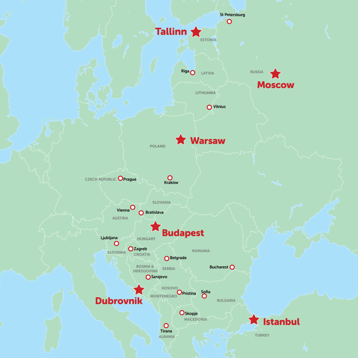 places to go in europe, europe route, map, Europe map