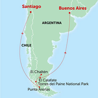 Punta Arenas to El Chalten